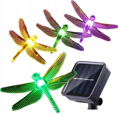 GIRLANDA SOLARNA OGRODOWA LAMPKI LED 30 ŻARÓWEK