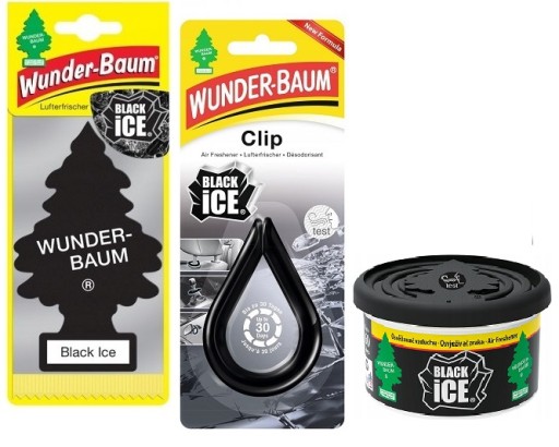 WUNDER BAUM ZESTAW ZAPACHÓW DO AUTA BLACK ICE
