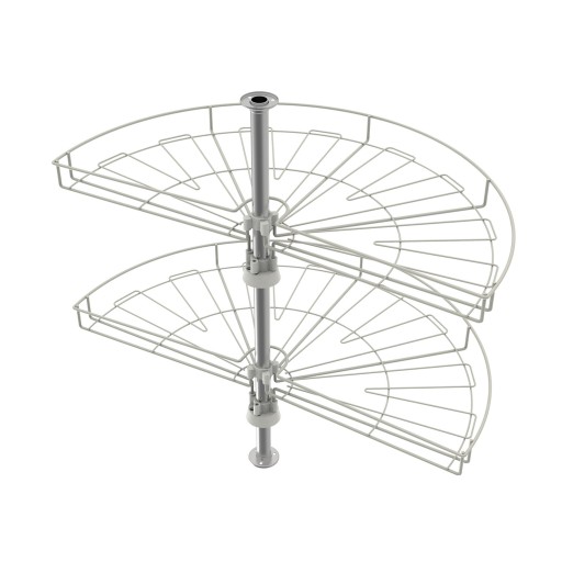 Kosz Półka obrotowa 1/2 fi 690mm biały - JAKOŚĆ