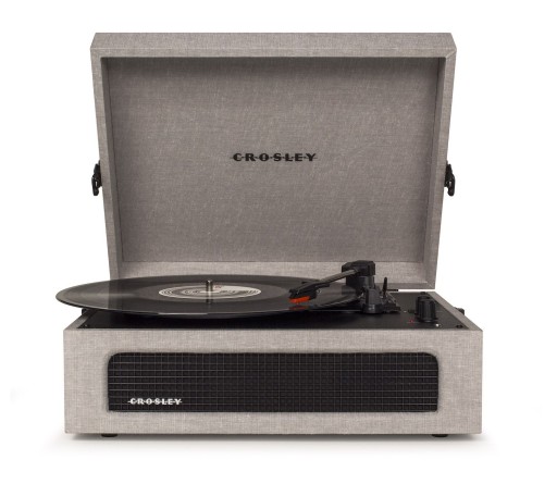 CROSLEY: VOYAGER PORTABLE TURNTABLE (GREY) - NOW WITH BLUETOOTH OUT