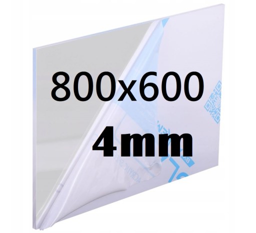 PLEKSI / PLEXI / PLEKSA / PLEXA na wymiar 80cm x 60cm x 4mm PŁYTA BEZBARWNA