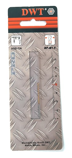BP-M1.5 Wiertło do metalu tyt. fi 1.5x 40x 18 mm