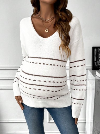 SHEIN MATERNITY SWETER WE WZÓR S 521