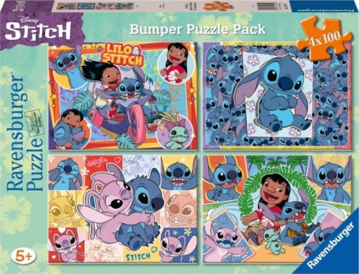 Puzzle 4x100 elementów Disney Stitch Ravensburger Polska 400 elementów