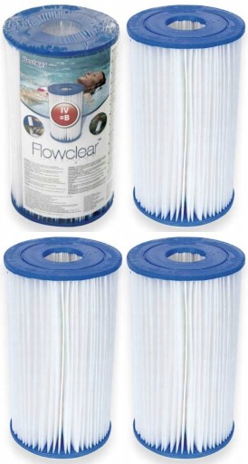 4 X Filtr Pompy Basenowej Basenu Wkład Filtracyjny BESTWAY IV INTEX B 58095