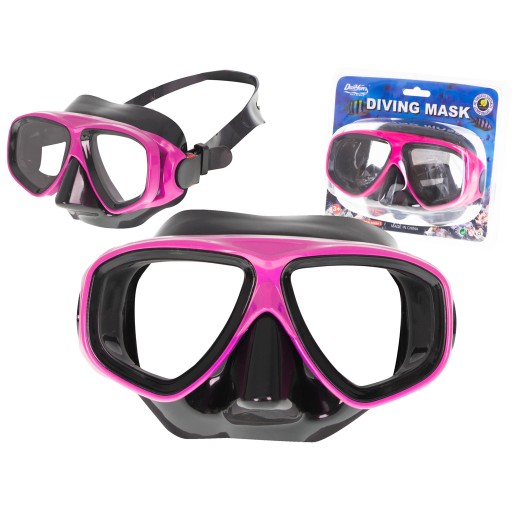 Maska do nurkowania okulary Ikonka KX5574 różowo czarna