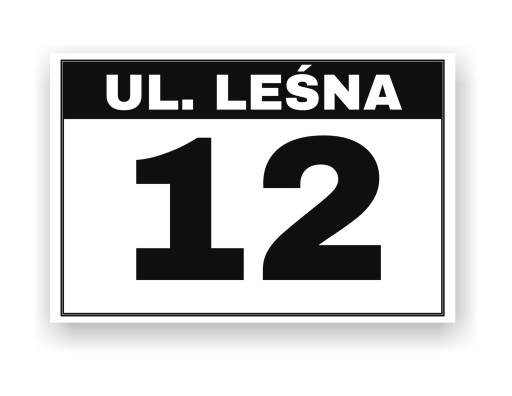 NUMER NA DOM 30x20cm TABLICZKA ADRESOWA Z NUMEREM DOMU | WZORY | + Taśma 3m