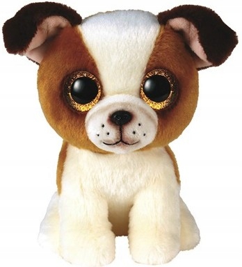 Maskotka Beanie Boos Brązowobiały Pies HUGO -15 cm