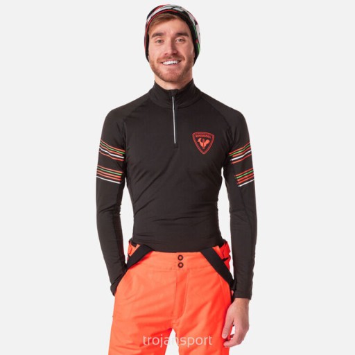 BLUZA ROSSIGNOL CLASSIQUE HERO CLIM 1/2 ZIP BLACK M RLMML19 200