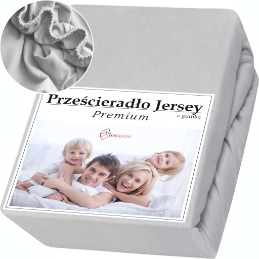 GŁADKIE Prześcieradło JERSEY z Gumką 220x200 BAWEŁNIANE 100% Premium KOLORY