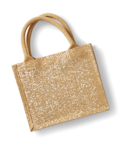 EKO TORBA Z JUTY SHIMMER ZŁOTA NITKA NA PREZENT