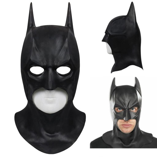 MASKA LATEKSOWA BATMANA MROCZNY RYCERZ HALLOWEENOWY COSPLAY SUPERBOHATER