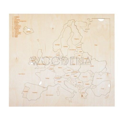 Puzzle - mapa Europy
