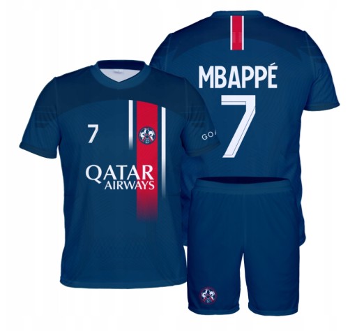 Strój Piłkarski MBAPPE PSG Paris Komplet Koszulka + spodenki r. 158 cm (S)