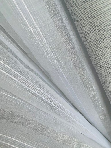 Firana firanka BATYST SREBRNE PASY 270 x 400 NOWOŚĆ