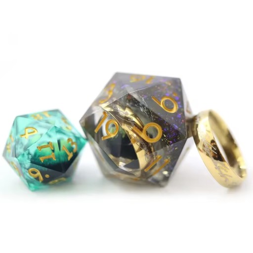 KOSTKA RPG JEDEN, BY WSZYSTKIE ODNALEŹĆ PŁYNNA KOŚĆ K20 3,3 CM