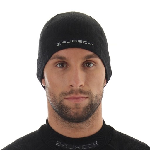 Czapka na rower Brubeck ACTIVE WOOL UNISEX Wełna Merino Termoaktywna XS