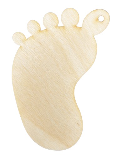 Stopa Stópka Drewniana BABY SHOWER z Okazji Narodzin Dekor Chrzest Święty