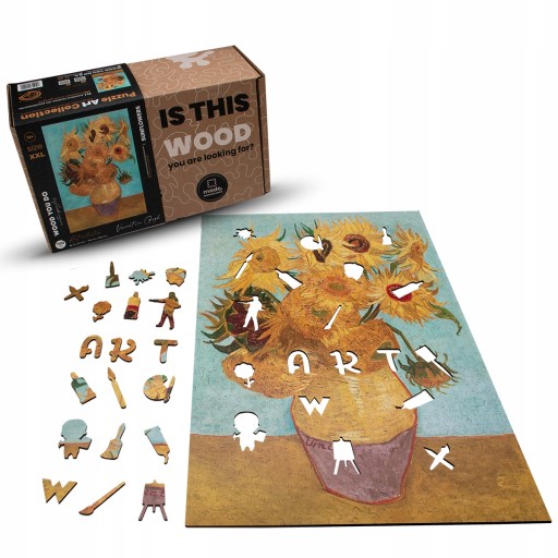 Puzzle drewniane WOOD YOU DO | SŁONECZNIKI Vincent van Gogh | 700 el | XXL