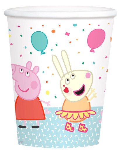KUBECZKI PAPIEROWE ŚWINKA PEPPA PIG URODZINY-0802