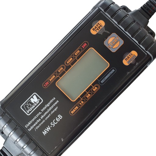 ŁADOWARKA DO AKUMULATORÓW ŻELOWYCH AGM 12V 24V 6A
