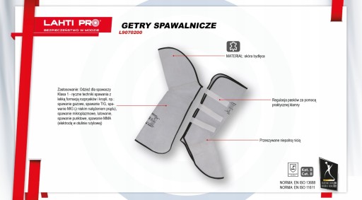 NAGOLENNIKI SPAWALNICZE SKÓRZANE 2 SZT.