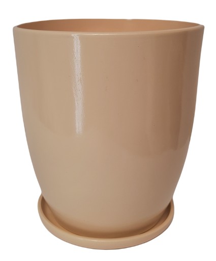 DONICZKA CERAMICZNA KREMOWA MATOWA STORCZYK ŚREDNICA 13 CM WYSOKOŚĆ 14 CM