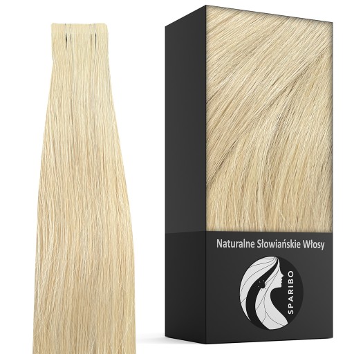 Naturalne włosy doczepiane 20 taśm Kanapki niewidoczne Tape On 2.8 cm 40 cm