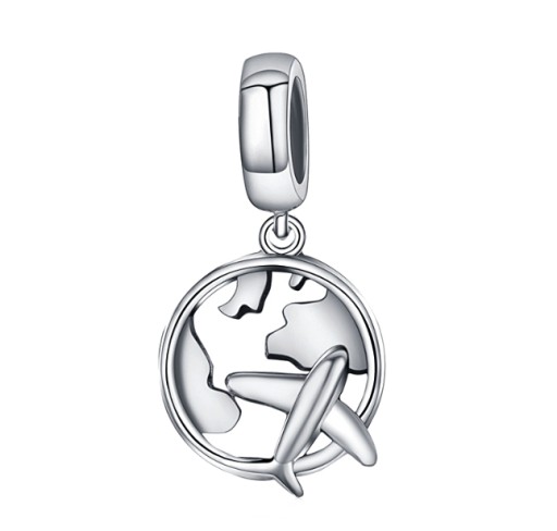 CHARMS SAMOLOT ŚWIAT PODRÓŻ WYCIECZKA RODZINA