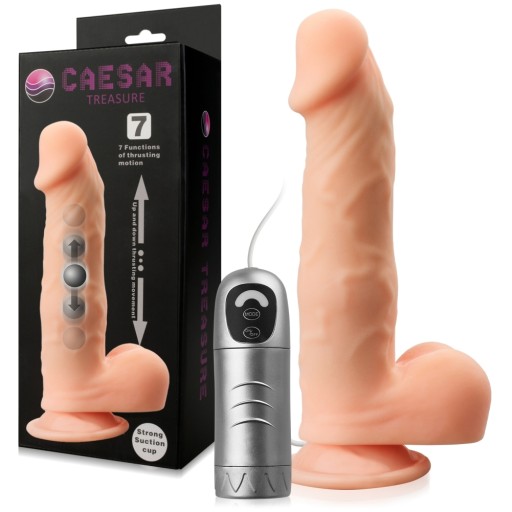 WIBRATOR MŁOT SEX DILDO PENIS Z RUCHEM POSUWISTYM