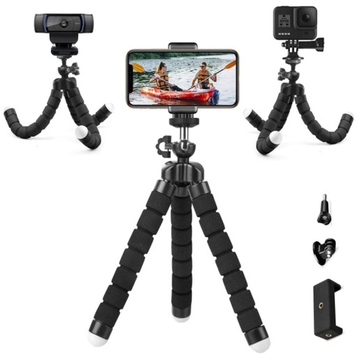 ELASTYCZNY UCHWYT NA TELEFON SELFIE STATYW DO KAMEREK GoPro 12 11 Insta360