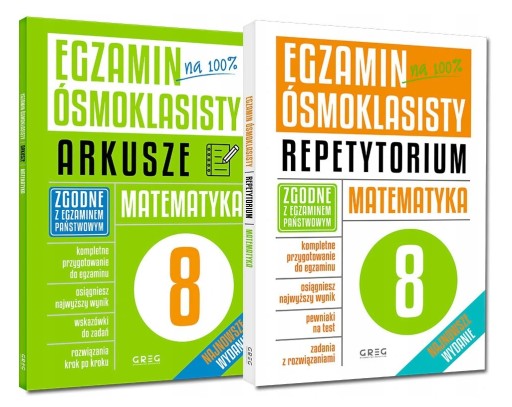 Egzamin ósmoklasisty MATEMATYKA KOMPLET GREG 2024