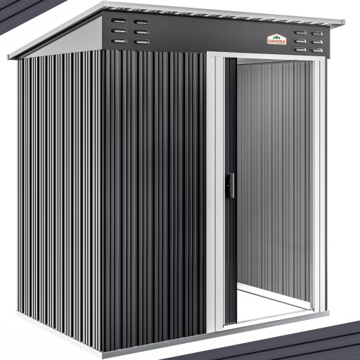 Szopa altana altanka ogrodowa Domek Metalowy 1,4m² 181x162x86 Antracyt