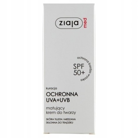 Ziaja med krem matujący do twarzy spf50 50 ml