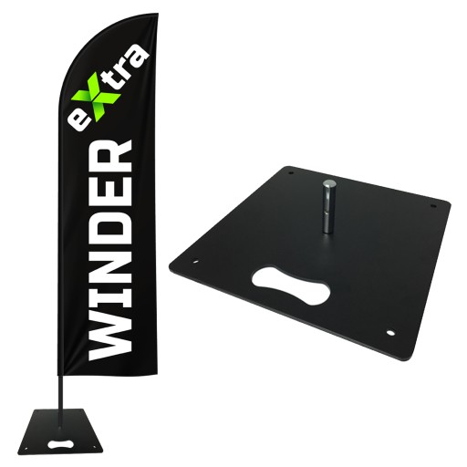 Winder Beach flaga reklamowa 350 cm z podstawą 6kg