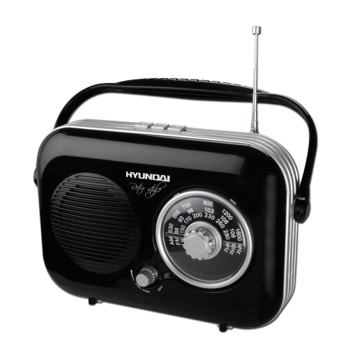 RADIO RETRO PRZENOŚNE BATERIE I 230V HYUNDAI