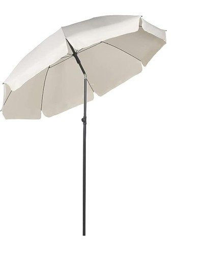 PARASOL KLASYCZNY OGRODOWY TARASOWY PLAŻOWY SEKEY KREMOWY 180 CM