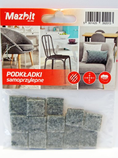 SAMOPRZYLEPNE FILCOWE PODKŁADKI POD MEBLE 15x15mm