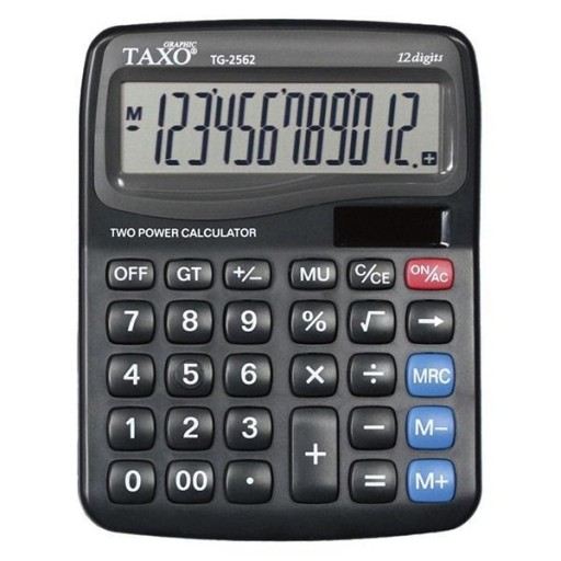 KALKULATOR TAXO 12- POZYCYJNY TG-2562 CZARNY