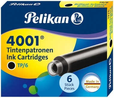 NABOJE DO PIÓRA Pelikan KRÓTKIE CZARNE ORYGINAŁ