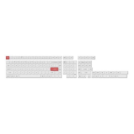 KEYCHRON Keycaps Double Shot PBT o profilu OSA Black on White Full Set