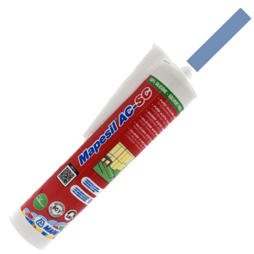 Silikon sanitarny uniwersalny 168 błękit ceruleum MAPESIL AC MAPEI 310ml