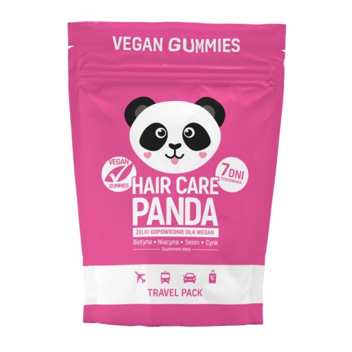 HAIR CARE PANDA TRAVEL PACK ŻELKI NA WŁOSY BIOTYNA