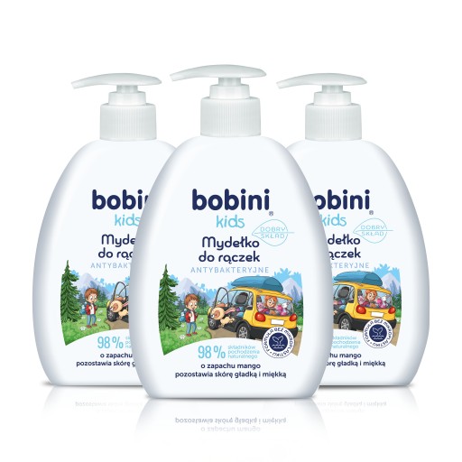 Bobini Mydło w Płynie z Pompką dla Dzieci 3x300ml