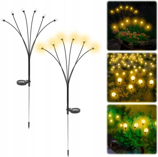 DMUCHAWIEC LED DRZEWKO SOLARNE LAMPA OGRODOWA 2SZT