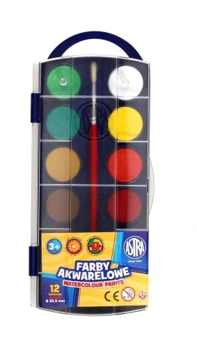 FARBY AKWARELOWE ASTRA 12 KOLORÓW