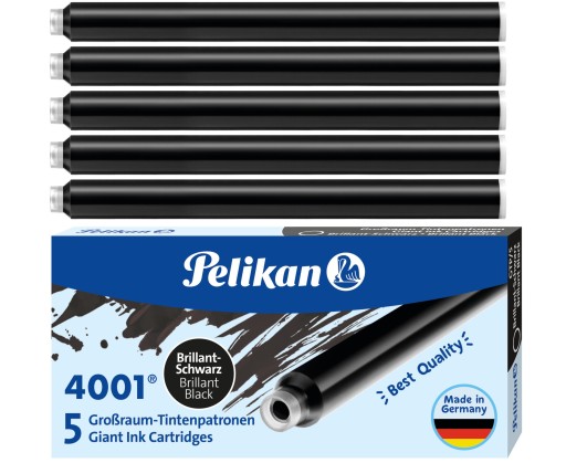 NABOJE DO PIÓR PELIKAN DŁUGIE CZARNE