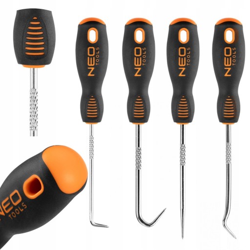 ZESTAW HACZYKÓW haki z rękojeścią 4 szt. 150mm 04-231 NEO TOOLS