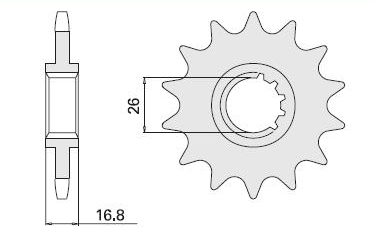 CARAT ZęBATKA NAPęDOWA /16Z/ PRZOD 4029-16K