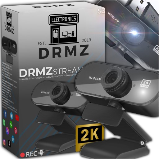 KAMERA INTERNETOWA FULL HD PRO WEBCAM KAMERKA DO KOMPUTERA Z MIKROFONEM